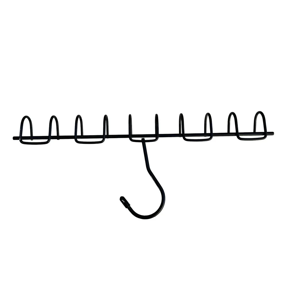 Black Metal 10 Hook Multi Accessory‎ Hanger Closet Organizer Belt Scarf Rack